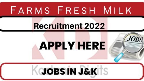 Farms Fresh Milk Job Recruitment 2022. KASHMIRDIGITS