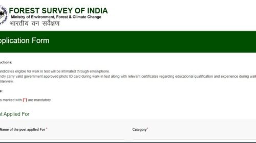 Forest Survey of India Job Recruitment 2022 kashmirdigits