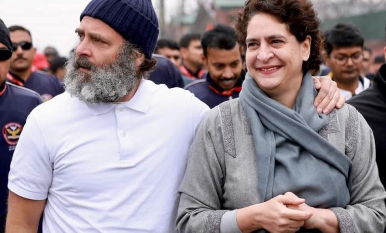 Rahul Gandhi, Priyanka Gandhi visit Kheer Bhawani temple in Ganderbal￼