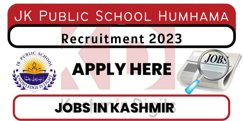 JK Public School Humhama Jobs Recruitment 2023