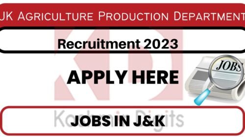 JK Agriculture Production Department Recruitment 2023 Kashmirdigits