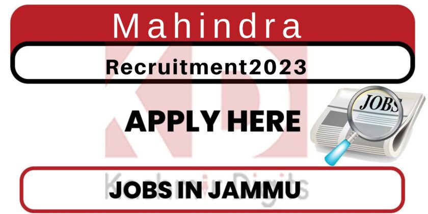 Mahindra Jammu Recruitment 2023