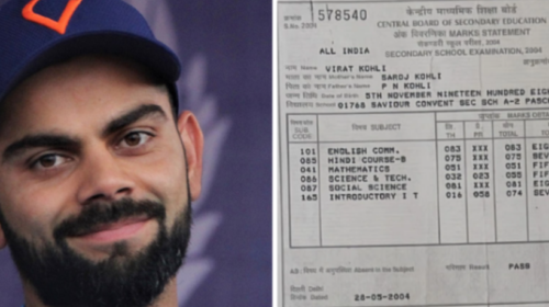 Virat Kohli shares his 10th grade marksheet with an interesting caption, pic goes viral Kashmirdigits