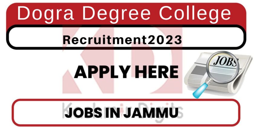 Dogra Degree College Jobs Recruitment 2023