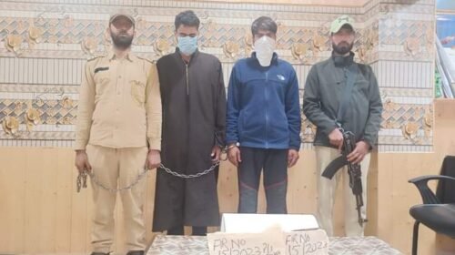 Sopore Police held two drug peddlers, contraband recovered, case registered. Kashmirdigits