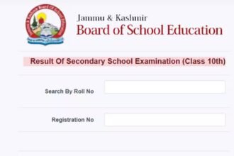 JKBOSE 10th Result 2025