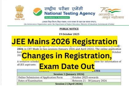 JEE Mains 2026 Registration